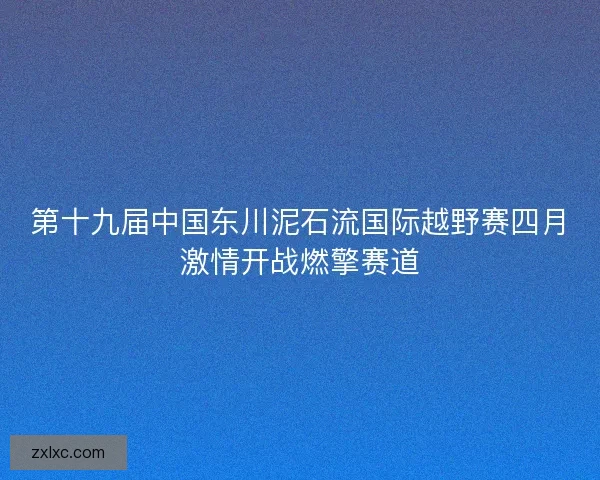 第十九届中国东川泥石流国际越野赛四月激情开战燃擎赛道